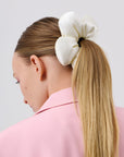 Black & Beige Flower Scrunchie 2-Pack
