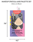 Dots on Black Makeup Spatula and Palette Set