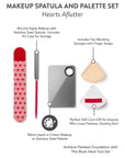 Hearts Aflutter Makeup Spatula and Palette Set